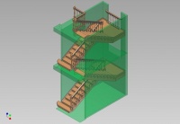 Проекты конструкций лестниц чертежи четырёх маршевые